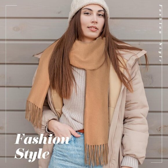 Women’s Pashmina Shawl Wraps 81in Soft Warm Winter Elegant Fashion Accessory - Picture 5 of 7